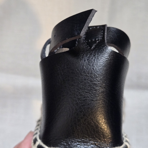 Old Navy Black Espadrille Ankle-Strap Flats Size 6 - Picture 5 of 11